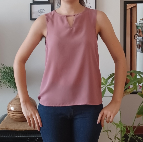 Dusty Rose Vero Moda Tank Top Blouse - Picture 3 of 14